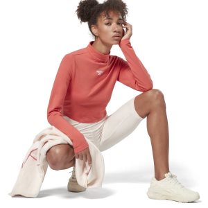 Crop Top Damskie Reebok Vector Różowe PL 90PHVRI